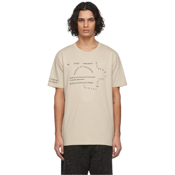 Bless Other - NWOT BLESS Beige Gray Multicollection II Loose Fit Oversized Cotton T-Shirt Tee